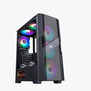 NOVA GAMING PC CASE ( WHITE & BLACK)